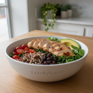 high protein chicken bowl