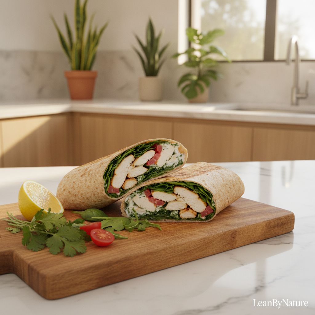 high protein chicken wrap