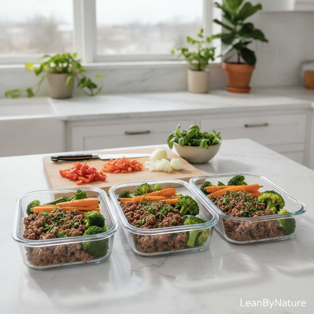 high protein ground beef meal prep