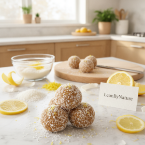 lemon coconut protein balls