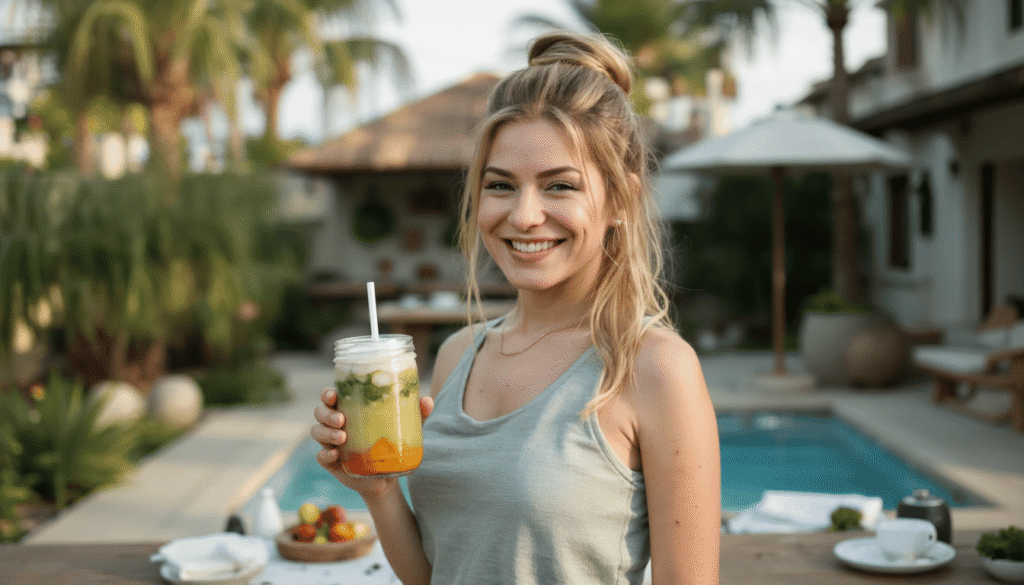 Christine in the villa
