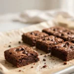 High protein brownie bars with a soft chocolate texture