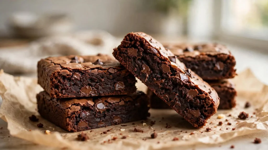 Soft texture of a high protein brownie bar