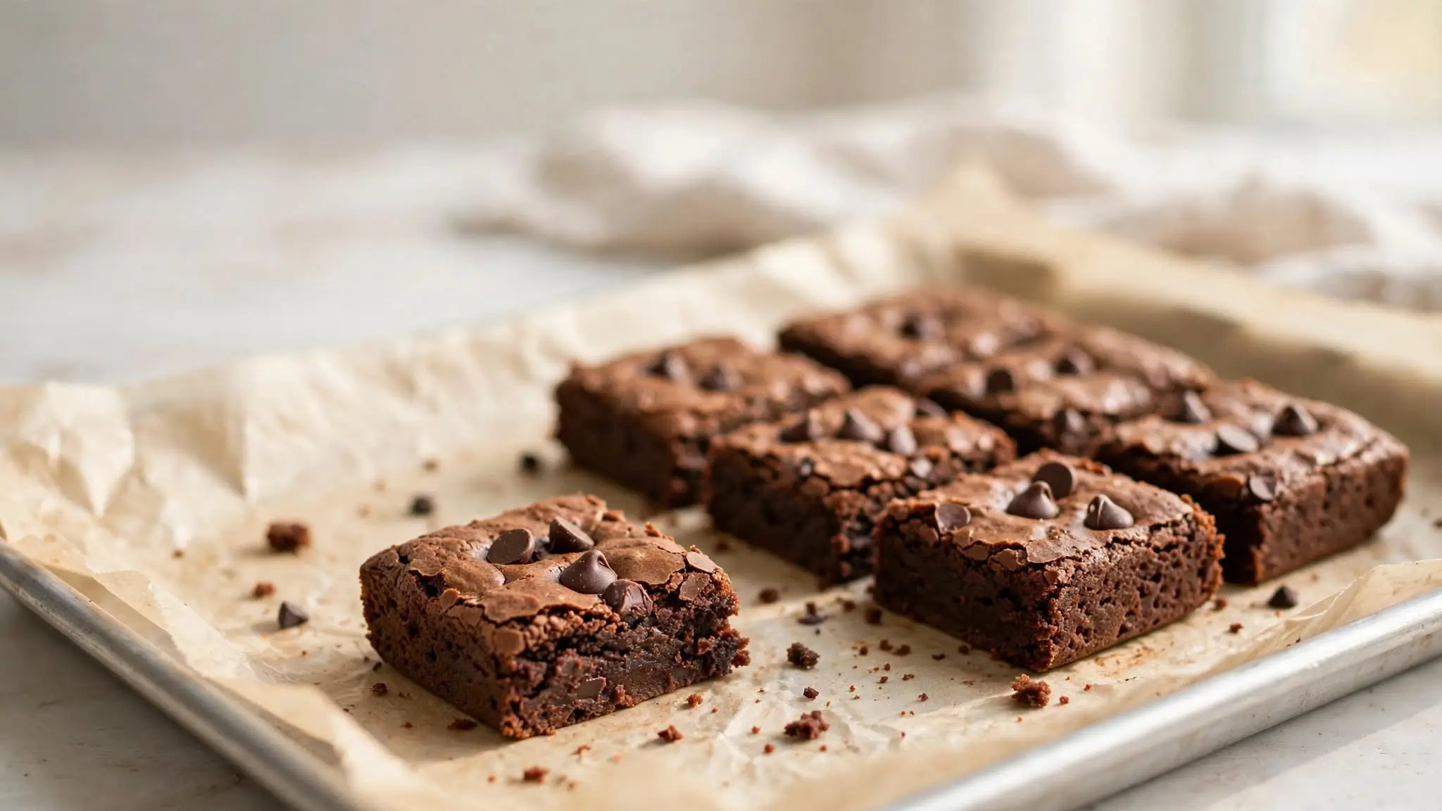 High protein brownie bars with a soft chocolate texture