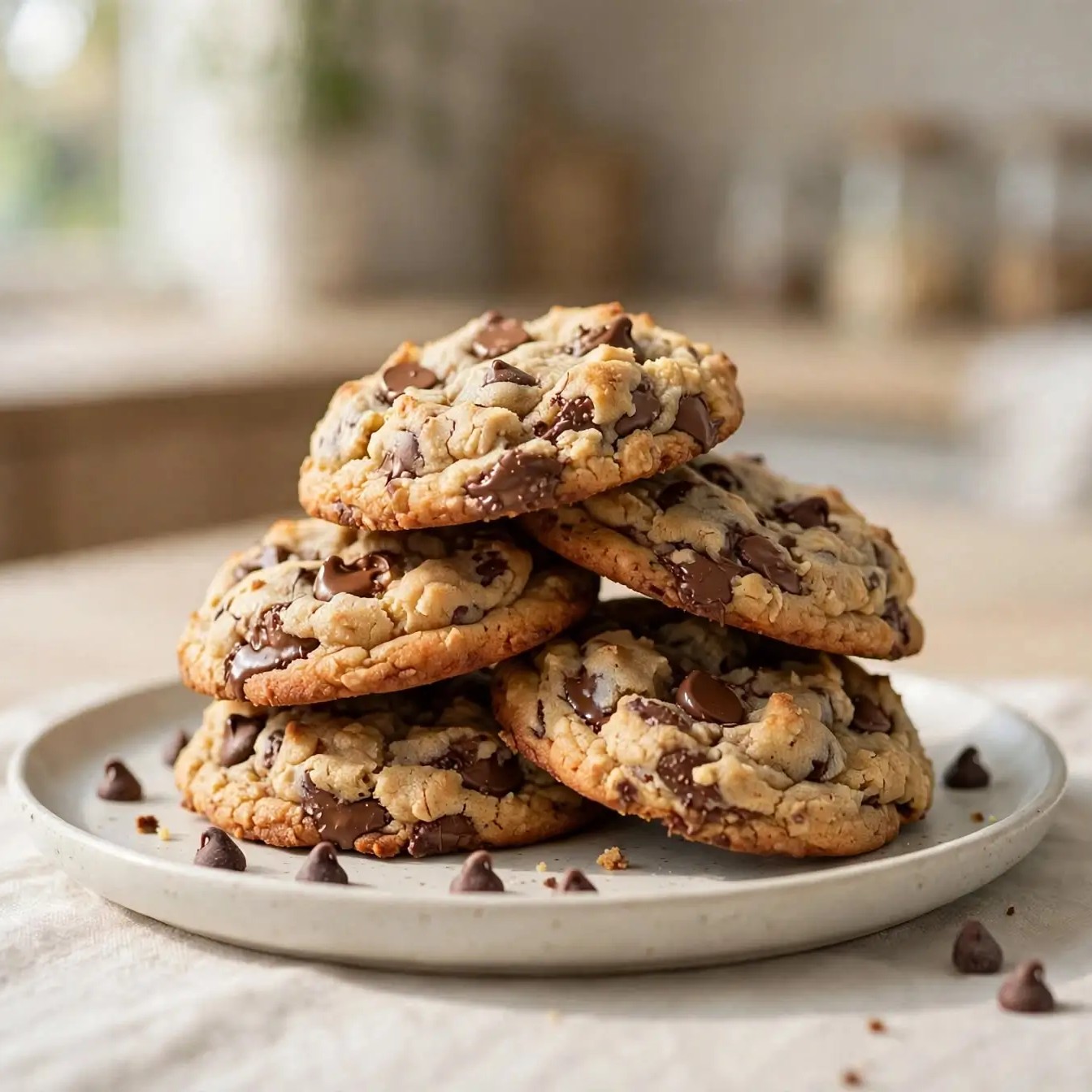 chewy chocolate chip protein cookies 2
